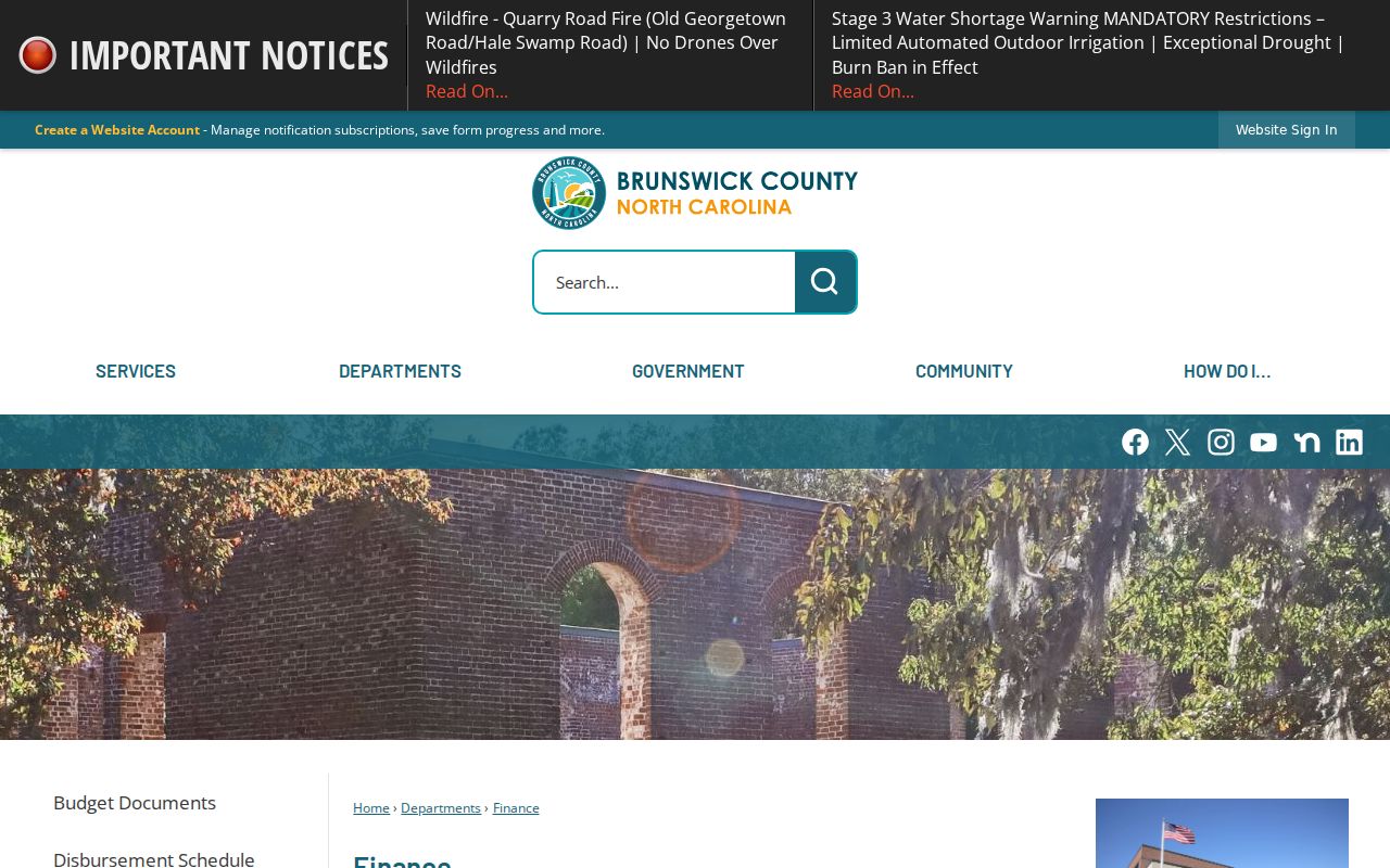 Leland voter records services at Brunswick County elections office