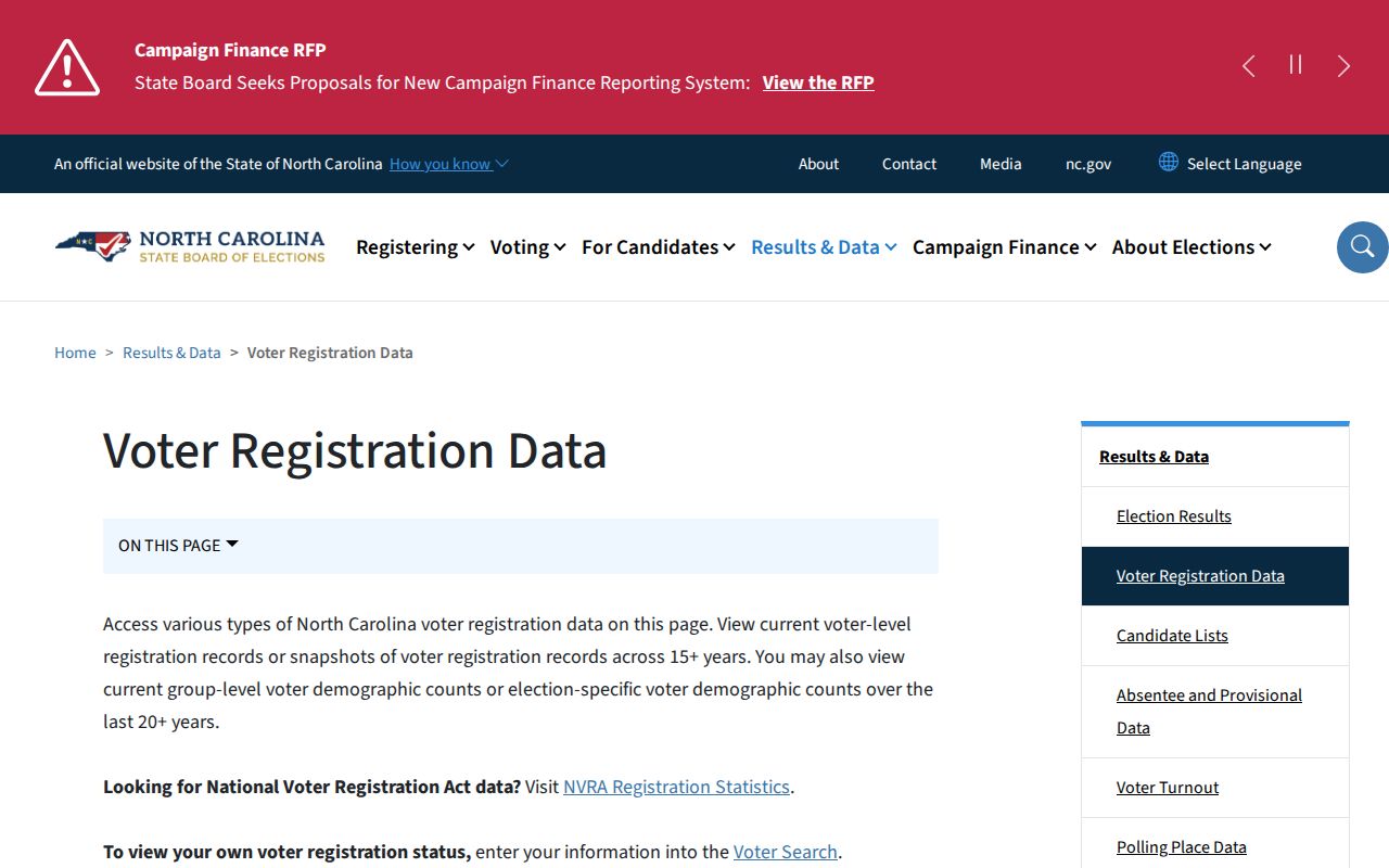 Leland voter records public data downloads and field exclusions